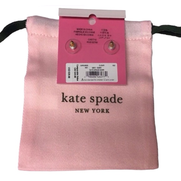 Kate Spade “Clear” Gumdrop Stud Earrings - Picture 6 of 7